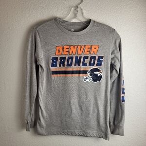 NFL Team Apparel Youth Long Sleeve Denver Broncos Shirt Size Large (10-12)